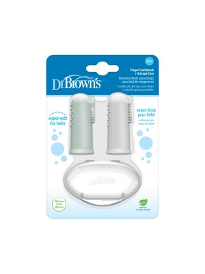 Cepillo Dental de Dedo Gris y verde 2 Pack