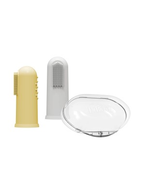 Cepillo Dental de Dedo Gris y amarillo 2 Pack