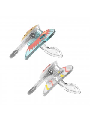 PREVENT Pepe - Nivel 1 * 0-6M - aqua y gris, 2-Pack