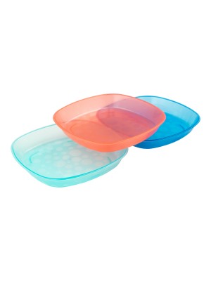 Platos plasticos ondos 3 pack