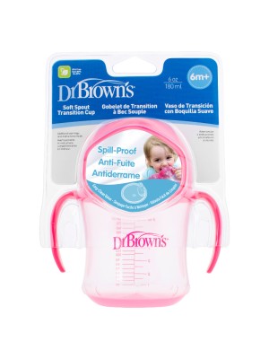 6onz Vasos entrenamiento boquilla suave Nivel 1 Rosado 