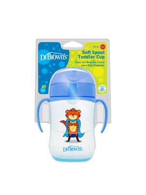 9onz Vasos entrenamiento pajilla con aladeras azul