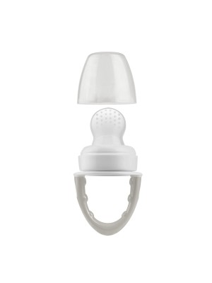 Alimentador de silicón con tapadera gris