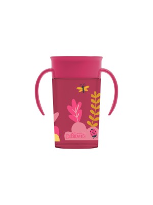 Vaso de Transicion sin boquillas 360 300ml rosado/aladeras