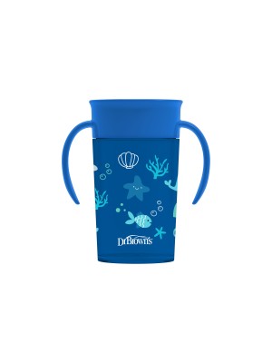 Vaso de Transicion sin boquillas 360 300ml azul/aladeras