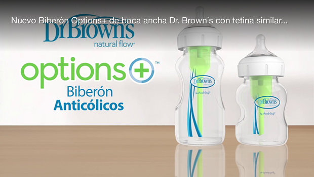 Nuevo Biberón Options+ de boca ancha Dr. Brown´s con tetina similar al pecho materno