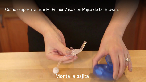 Cómo empezar a usar Mi Primer Vaso con Pajita de Dr. Brown's